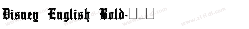 Disney English Bold字体转换